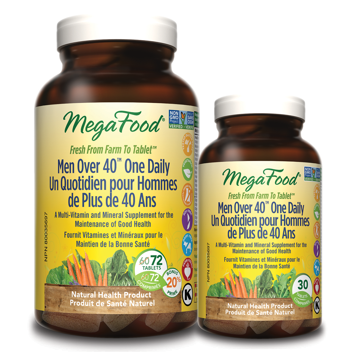 MegaFood - Men Over 40 One Daily - Bonus Size