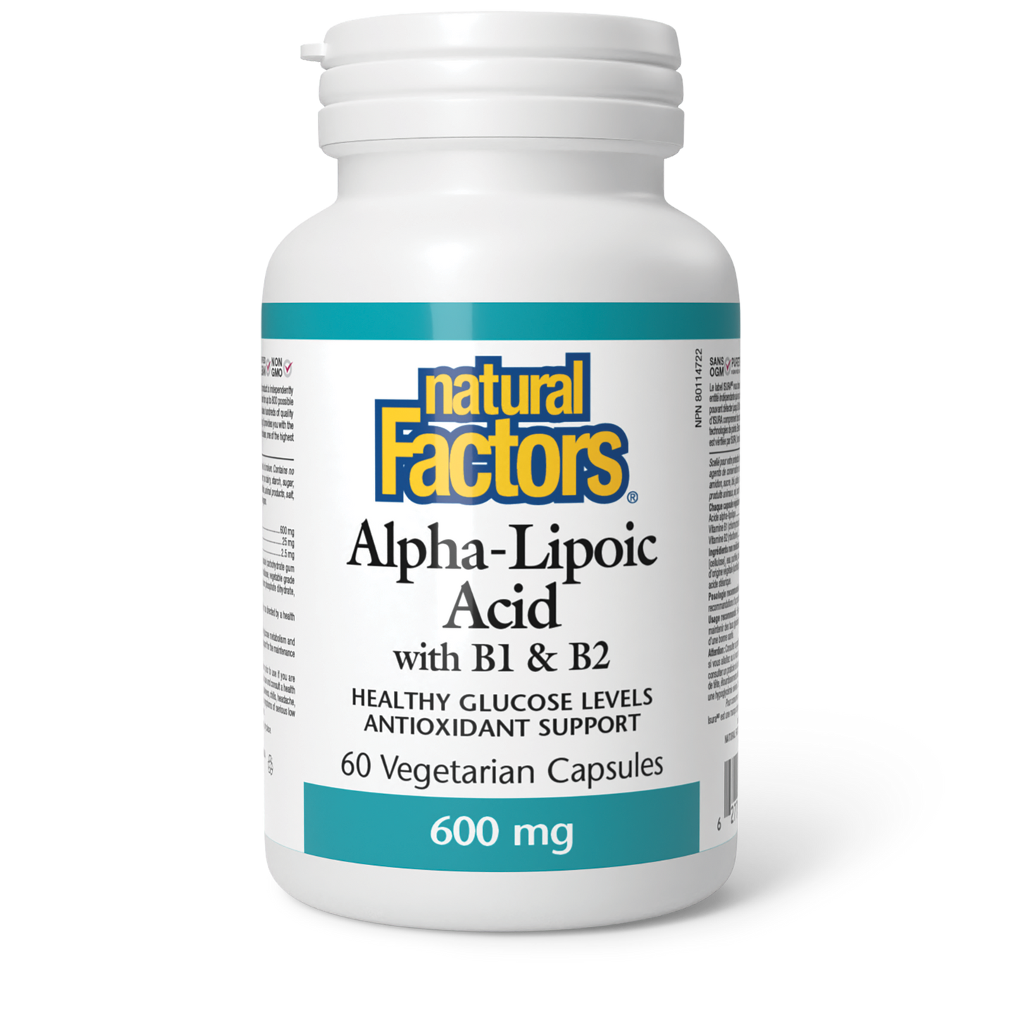 Natural Factors - Alpha-Lipoic Acid w/ B1 & B2 - 600 mg