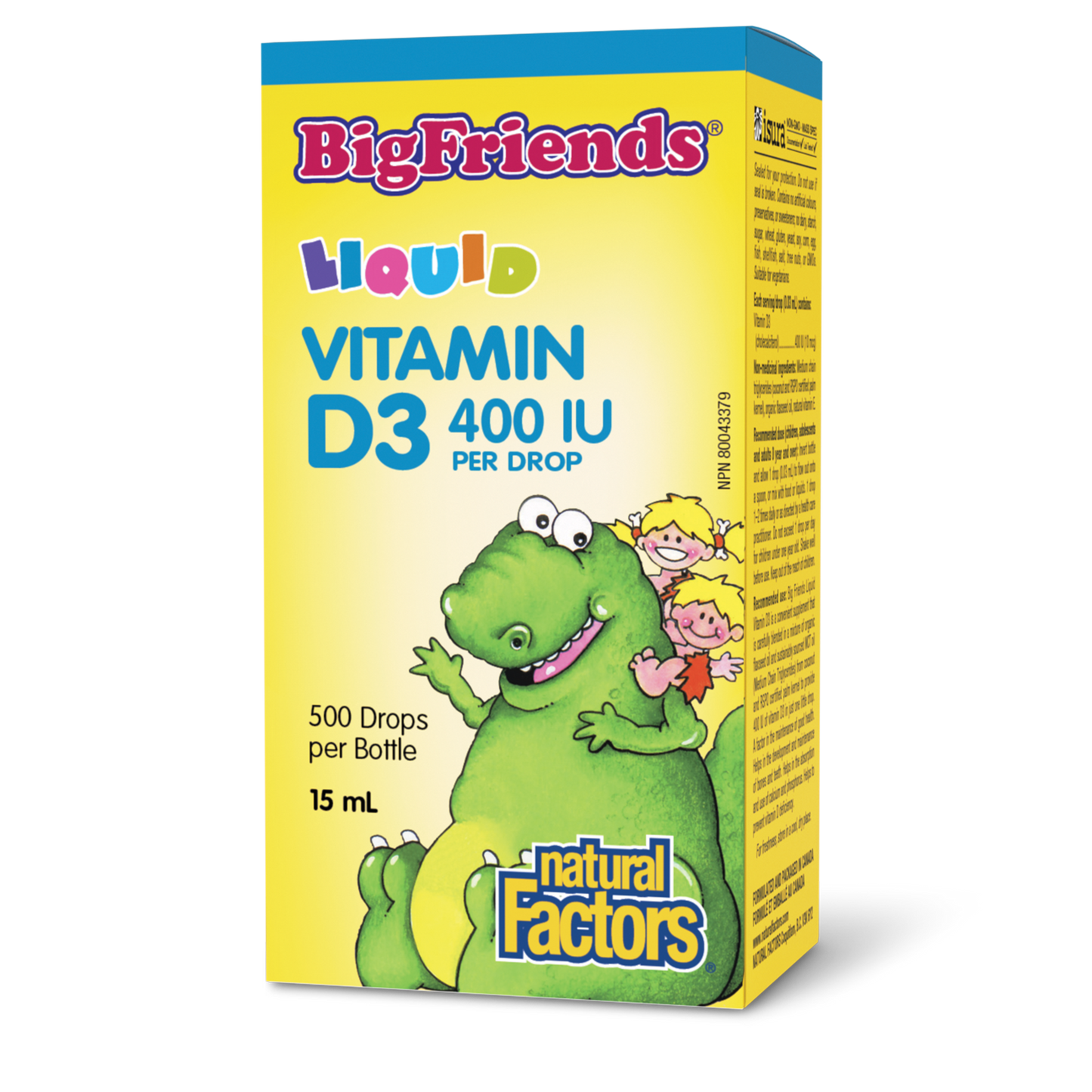 Natural Factors - Big Friends Liquid Vitamin D3 400IU
