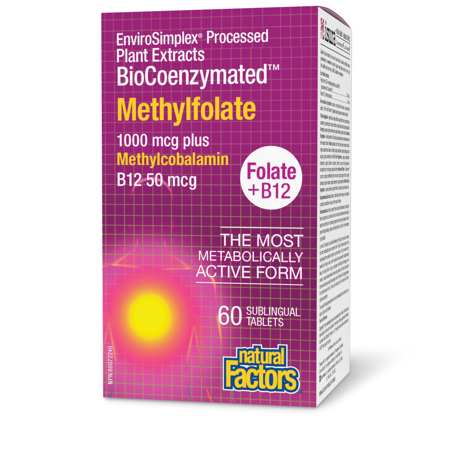 Natural Factors - BioCoenzymated Methylfolate 1000mcg w/Methylcobalamin Plus Methylcobalamin