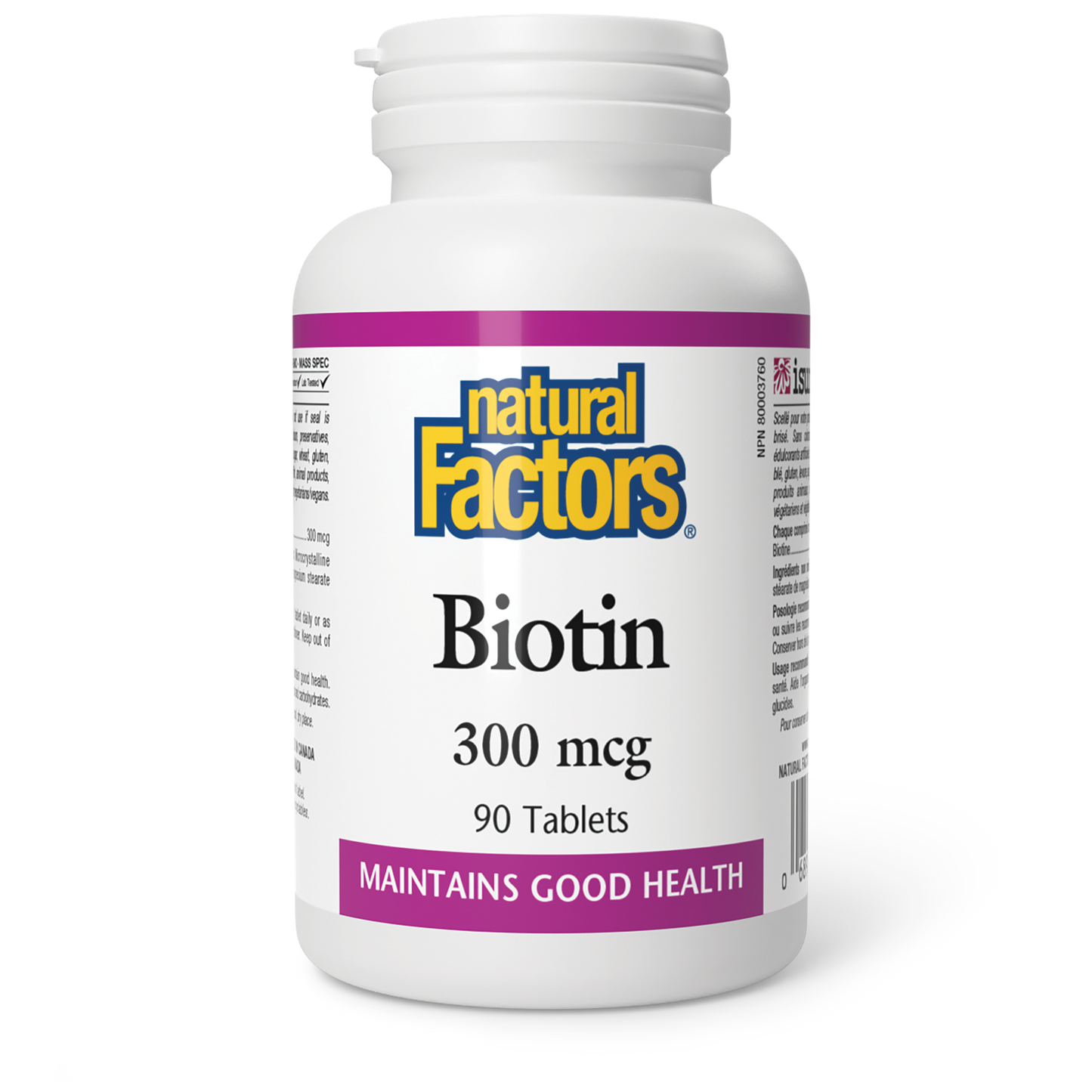Natural Factors - Biotin - 300 mcg**