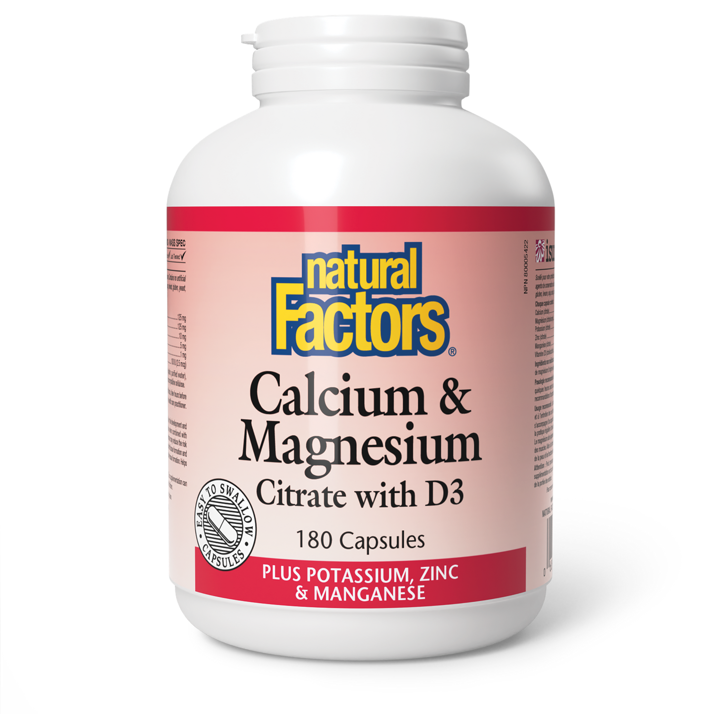 Natural Factors - Calcium & Magnesium Citrate w/ D3