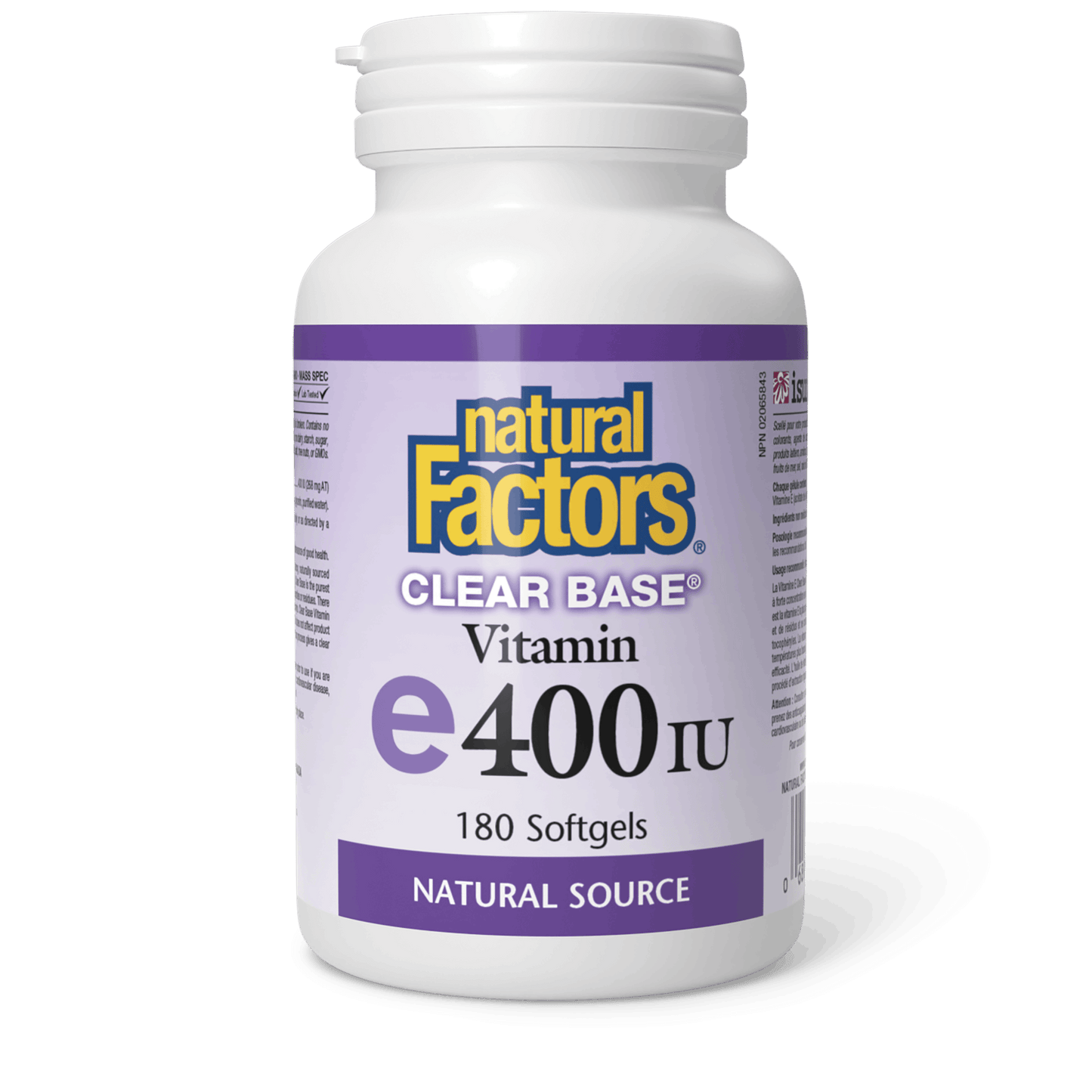 Natural Factors - Clear Base Vitamin E 400IU