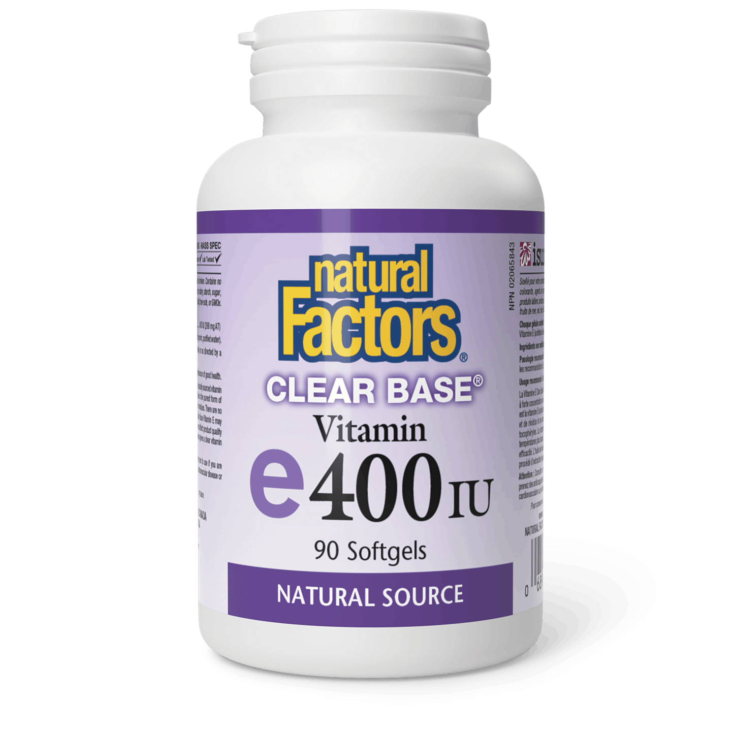 Natural Factors - Clear Base Vitamin E 400IU