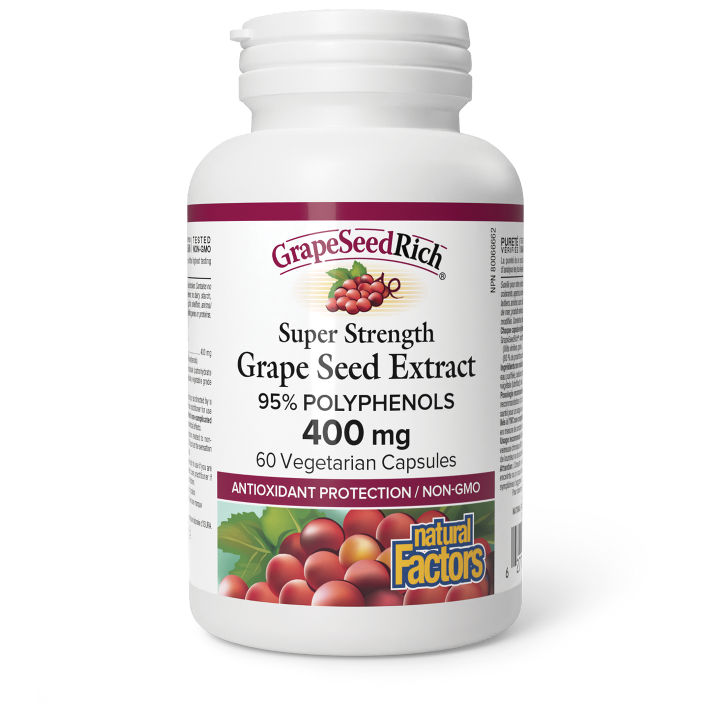 Natural Factors - GrapeSeedRich Super Strength Grape Seed Extract - 400 mg