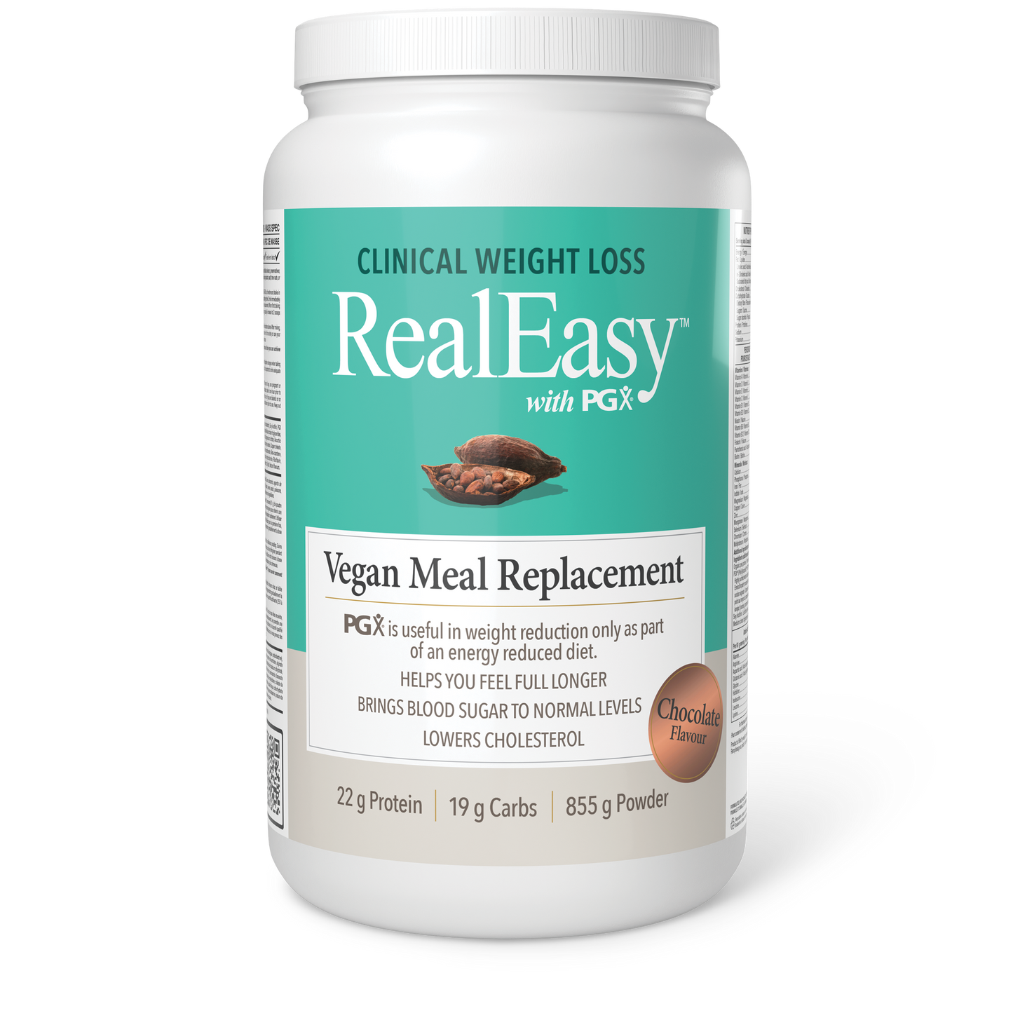 Natural Factors - RealEasy with PGX Vegan Meal Replacement - Chocolate