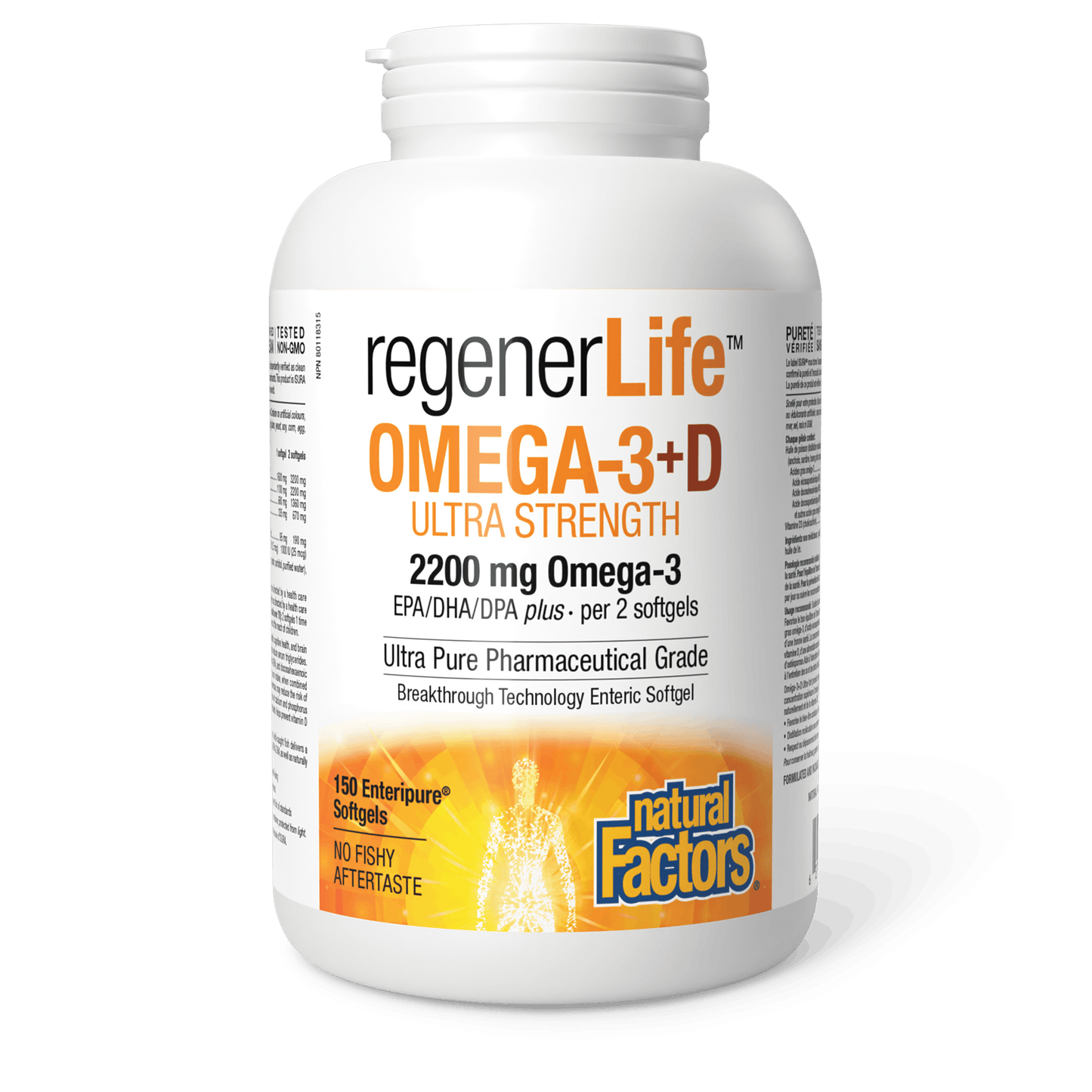 Natural Factors - RegenerLife Omega-3+D Ultra Strength
