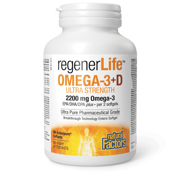 Thumbnail of Natural Factors - RegenerLife Omega-3+D Ultra Strength
