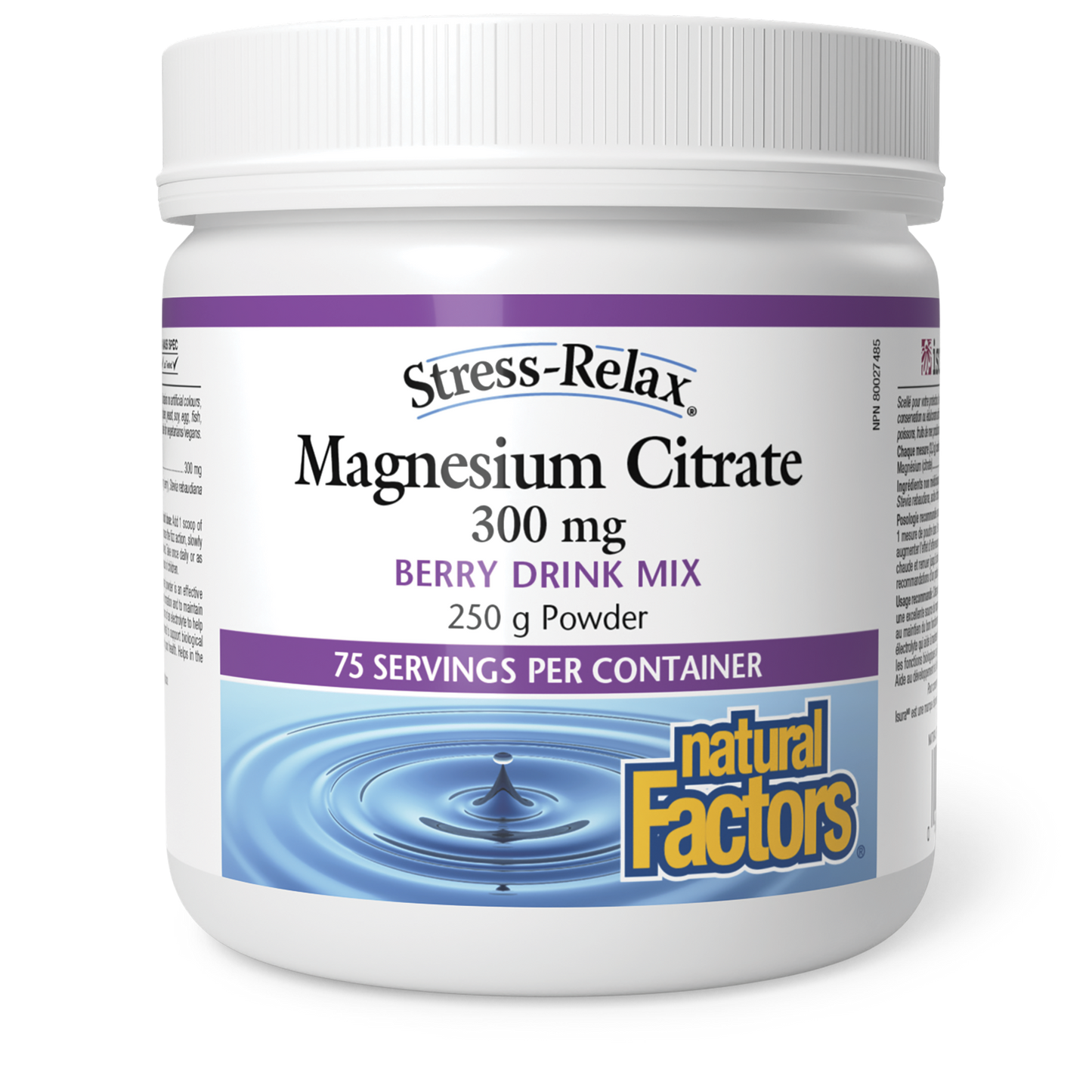 Natural Factors - Stress-Relax Magnesium Citrate - Berry