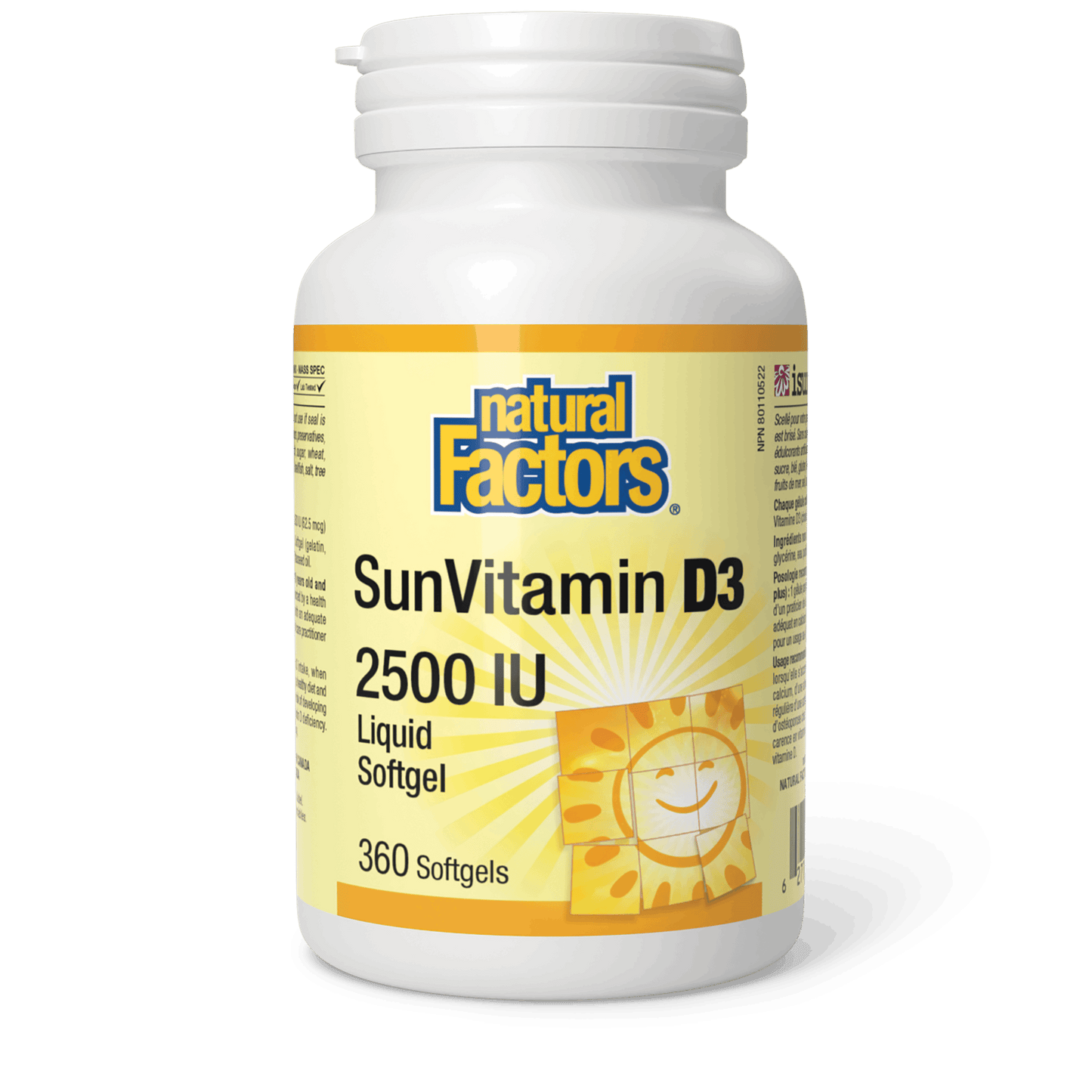 Natural Factors - SunVitamin D3 - 2500 IU