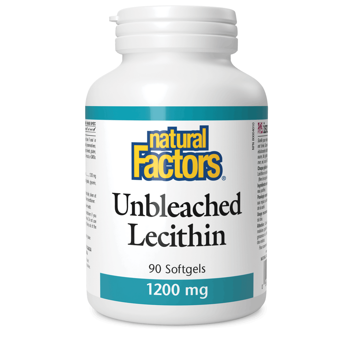 Natural Factors - Unbleached Lecithin - 1200 mg
