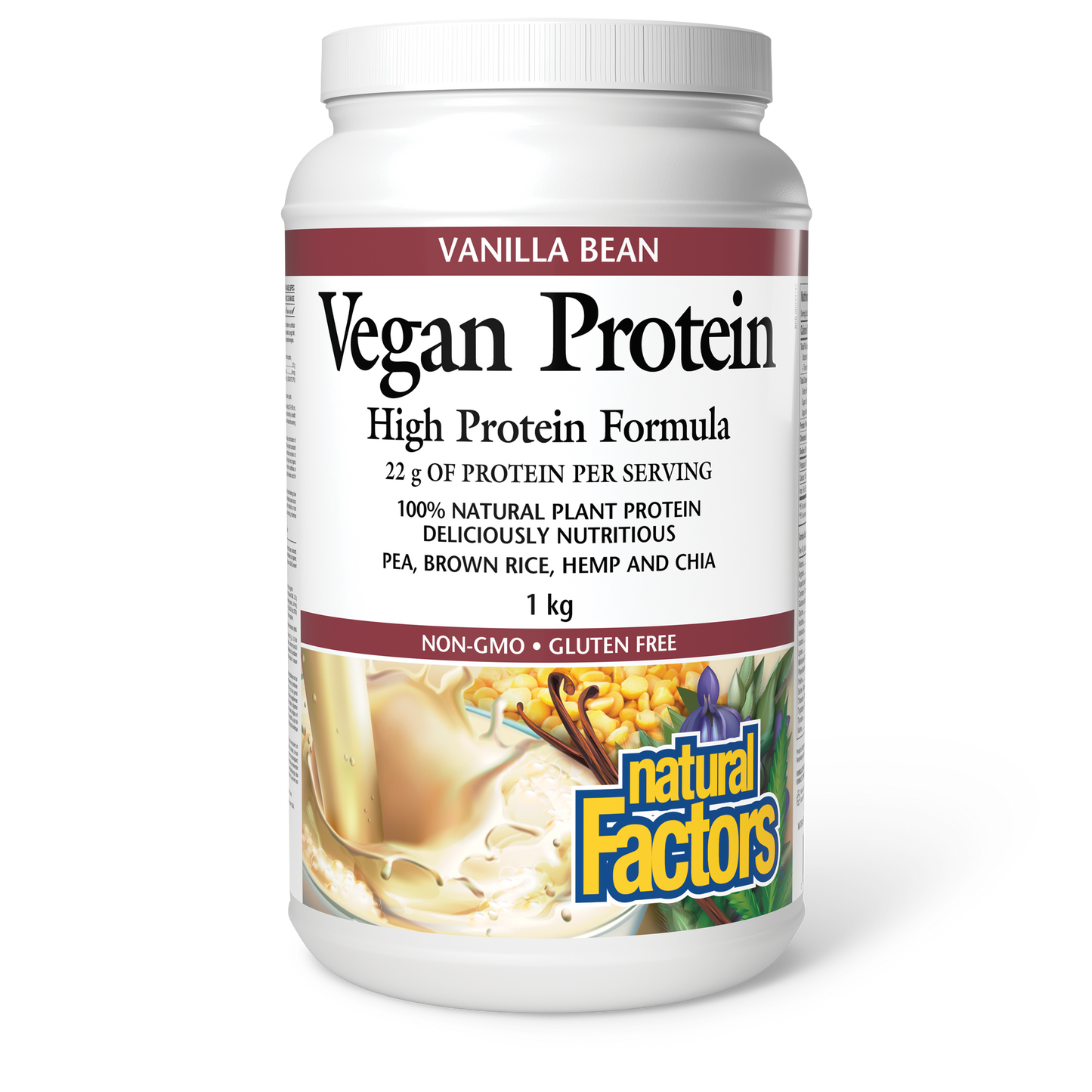 Natural Factors - Vegan Protein - Vanilla Bean Flavour