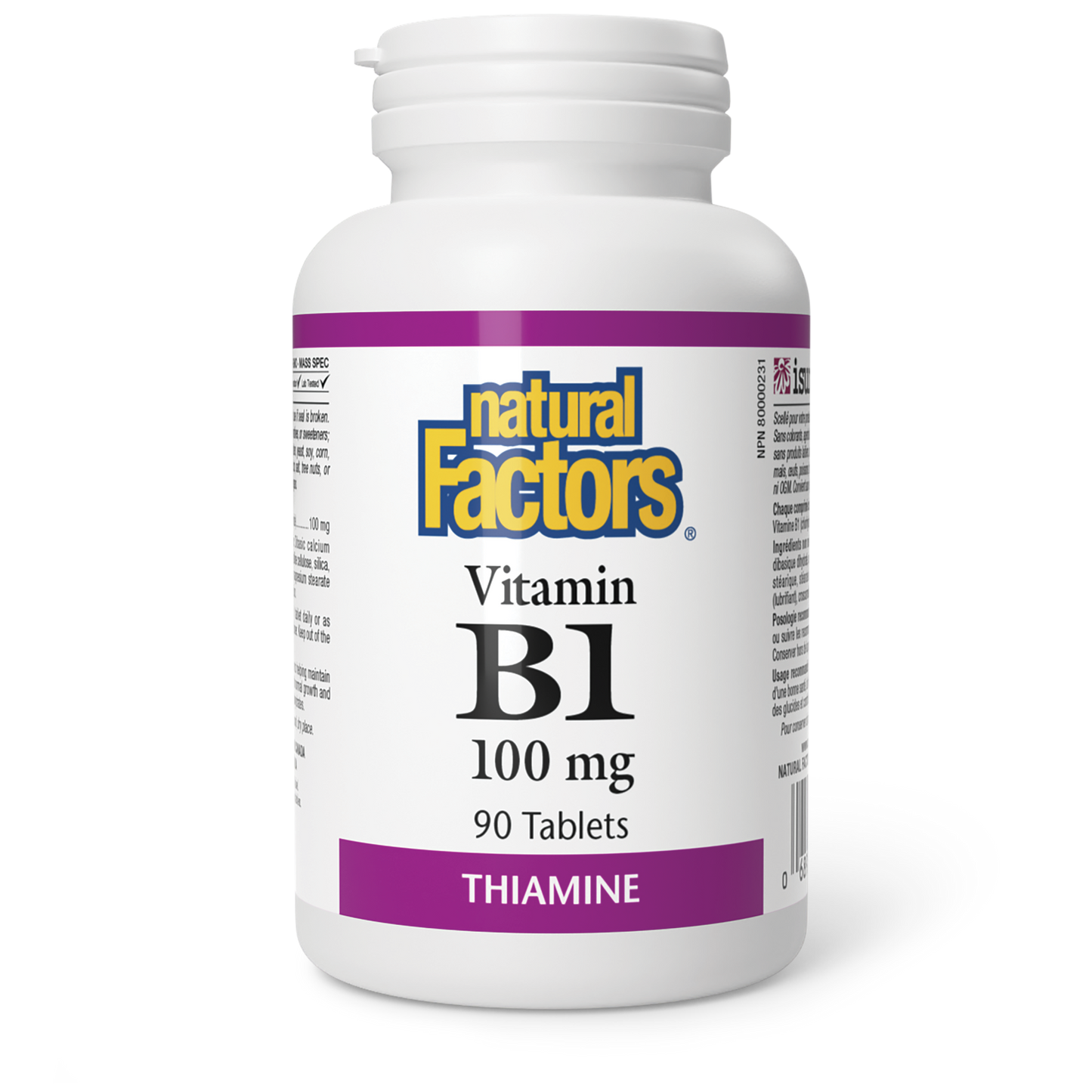 Natural Factors - Vitamin B1 - 100 mg