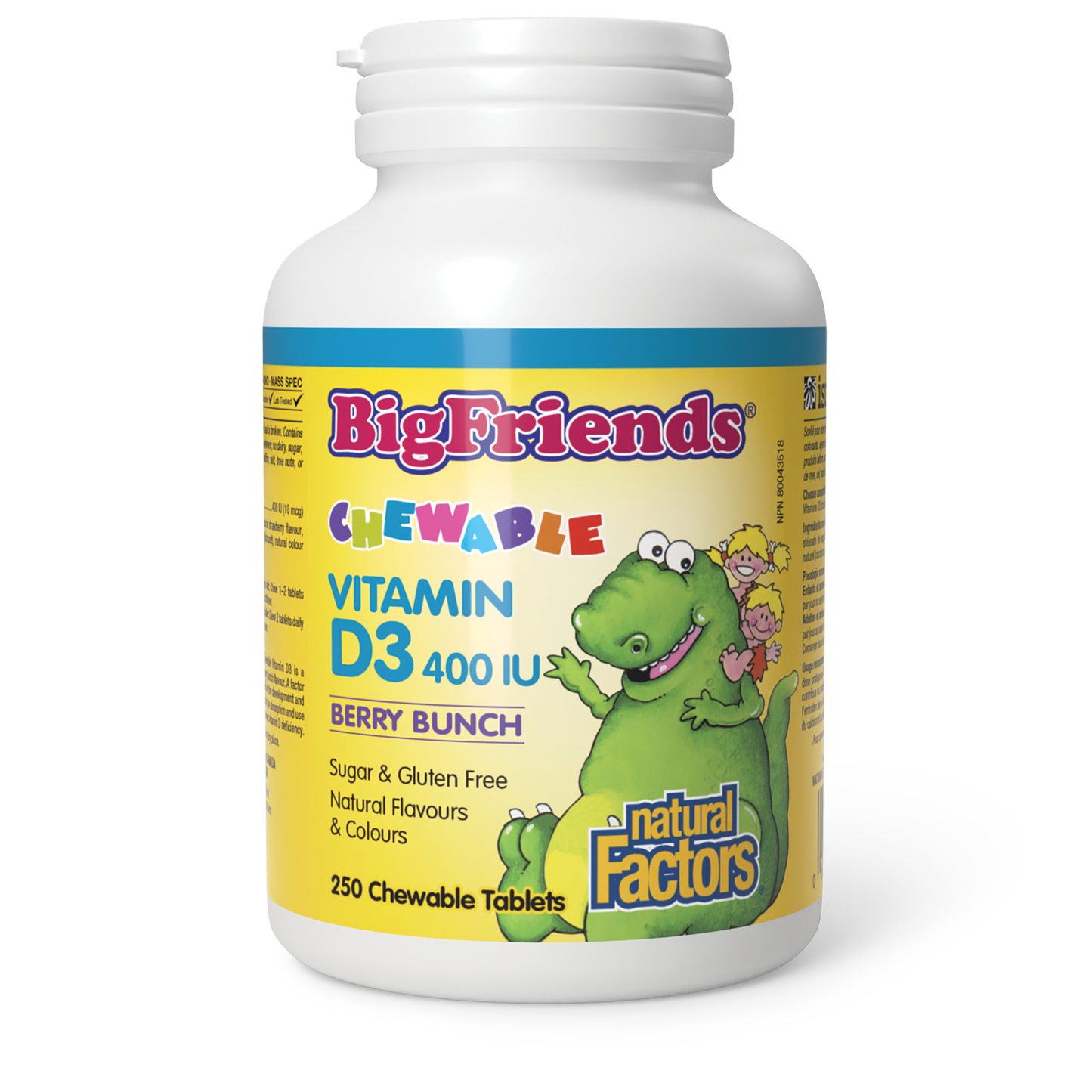 Natural Factors - Big Friends Chewable Vitamin D3 - 400IU