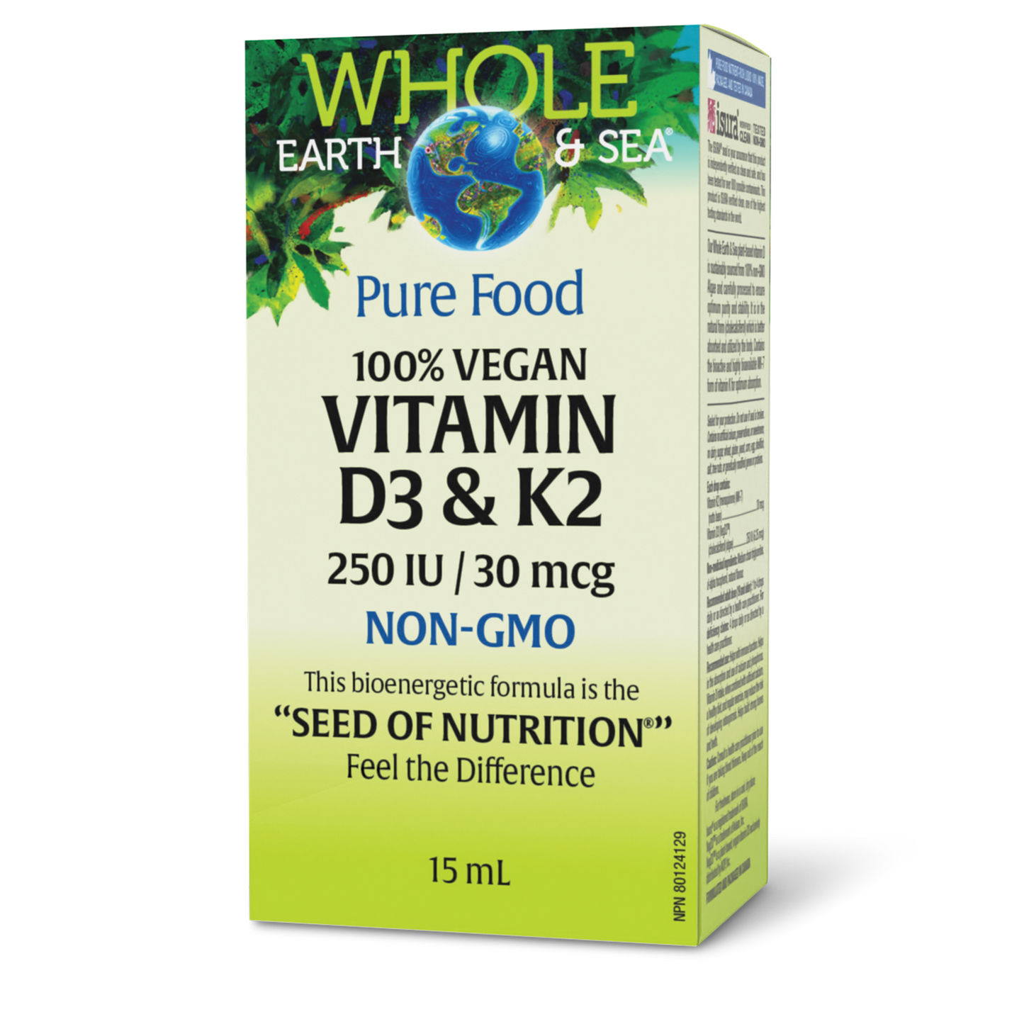 Natural Factors - Whole Earth & Sea Vitamin D3 & K2 Drops