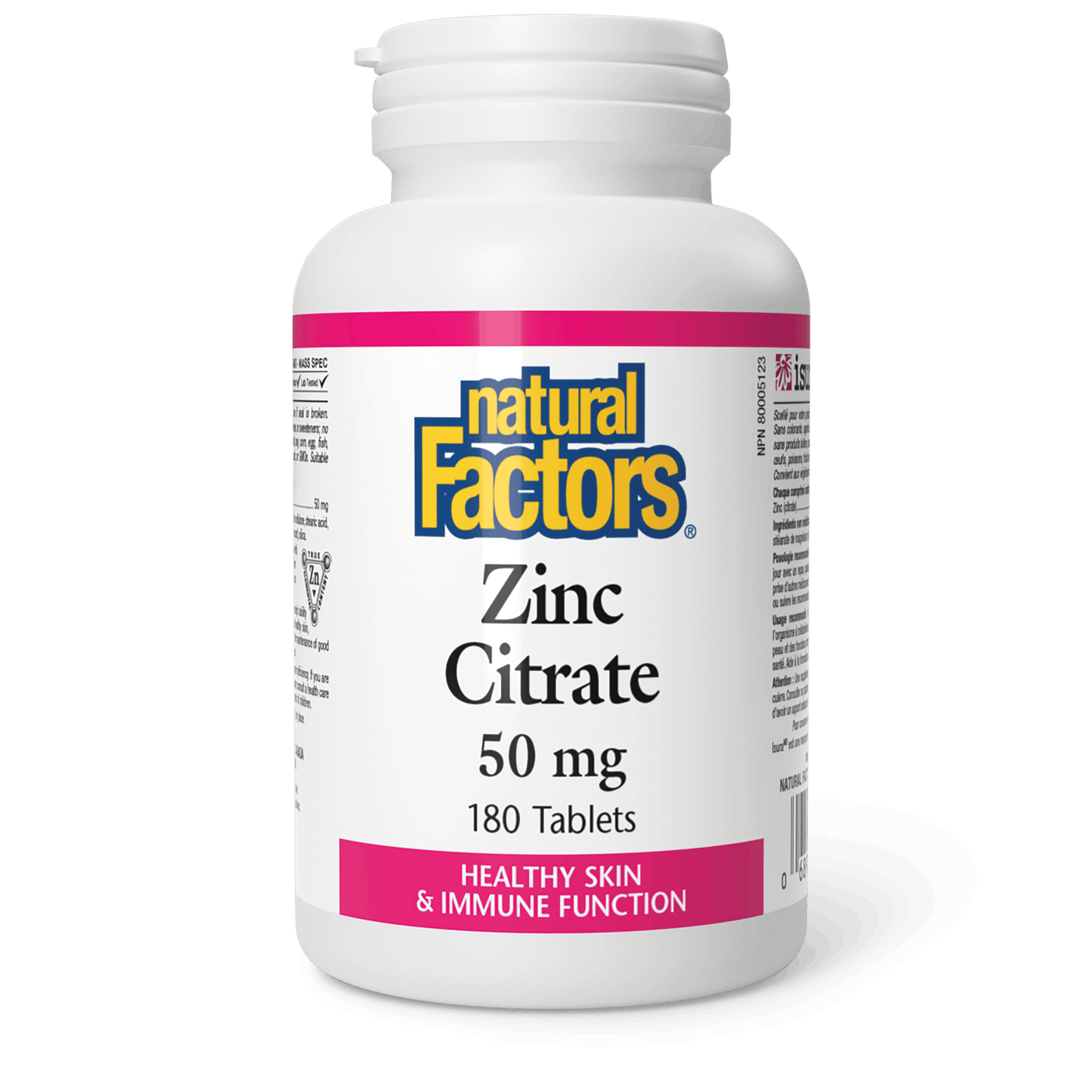 Natural Factors - Zinc Citrate - 50 mg