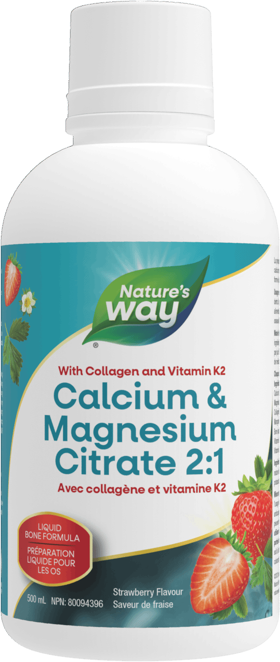 Nature's Way - Calcium & Magnesium 2:1 Vit K2 & Collagen - Strawberry