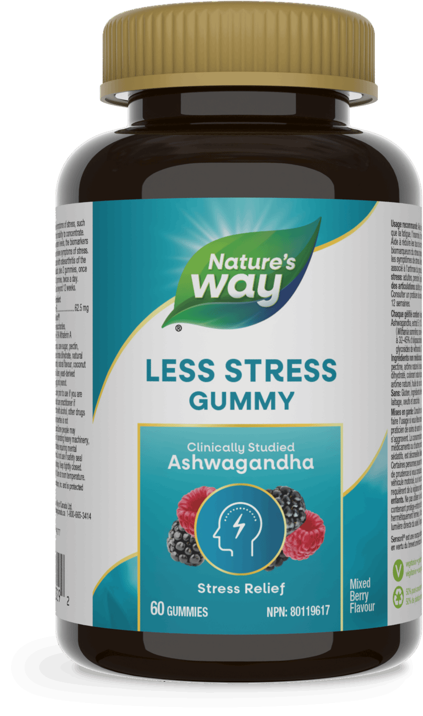 Nature's Way - Less Stress Ashwagandha Gummies - Mixed Berry Flavour