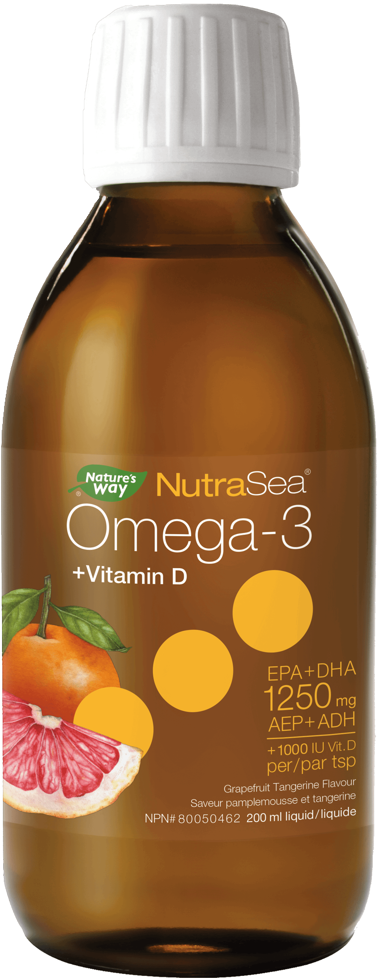 Nature's Way - NutraSea Omega-3 + Vitamin D - Grapefruit Tangerine