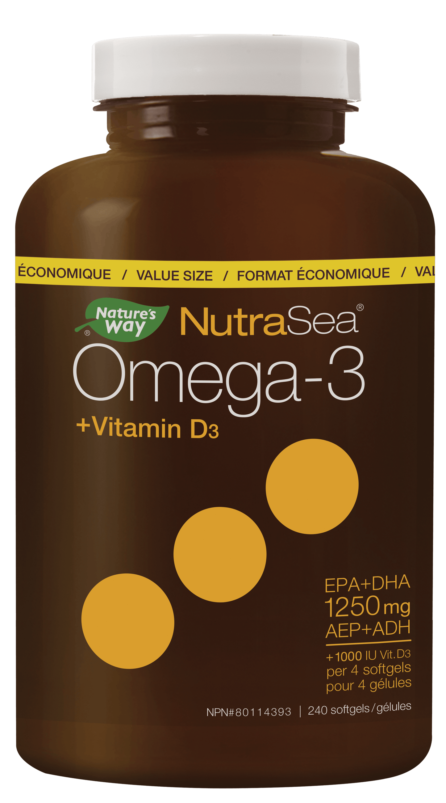 Nature's Way - NutraSea Omega - 3 + Vitamin D3 - Lemon Flavour