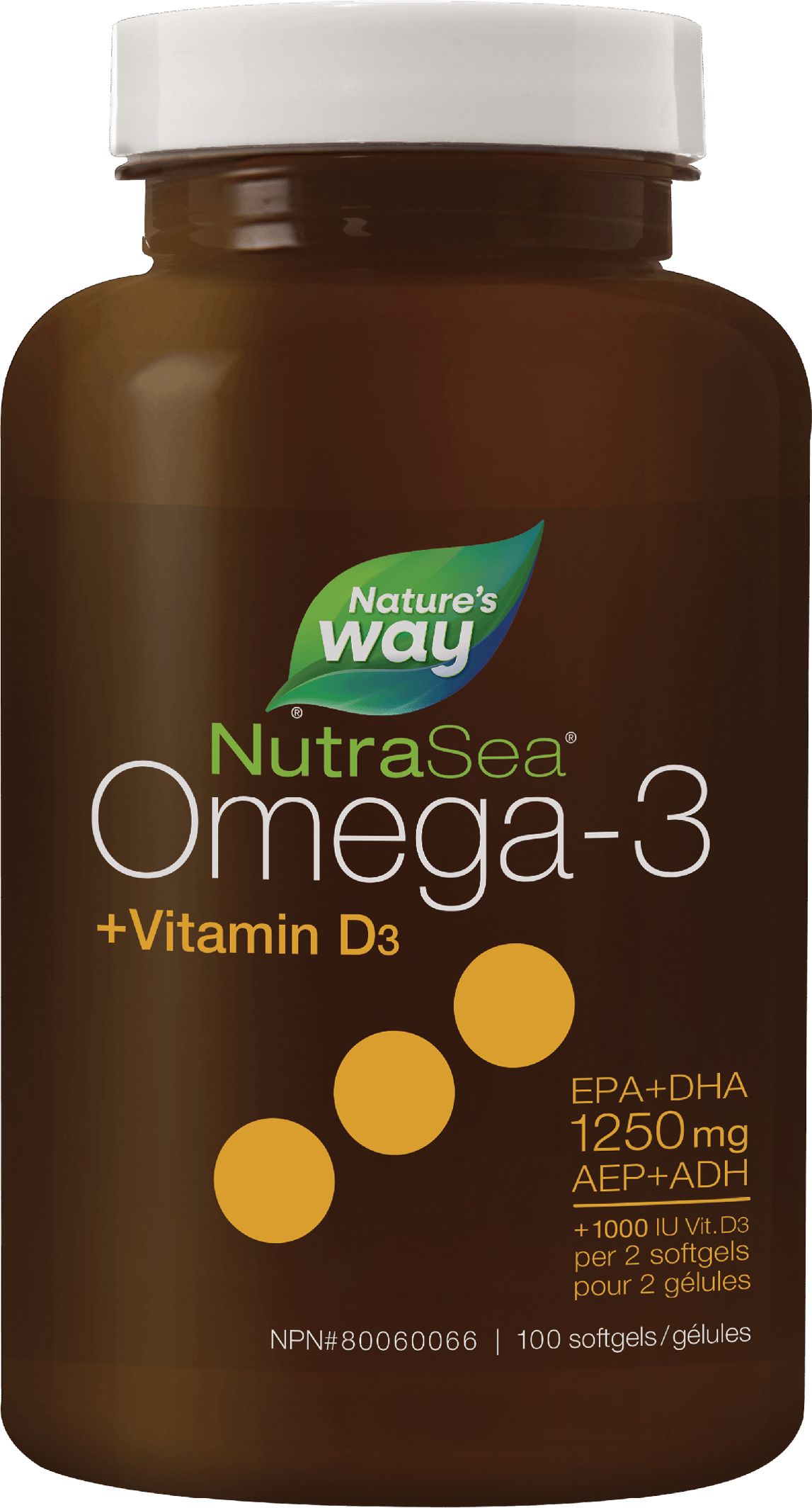 Nature's Way - NutraSea+D Omega-3 Liquid Gels - Fresh Mint Flavour