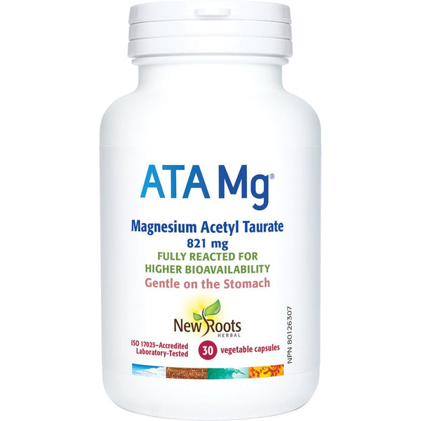 New Roots Herbal - ATA Magnesium Acetyl Taurate 821mg 30caps
