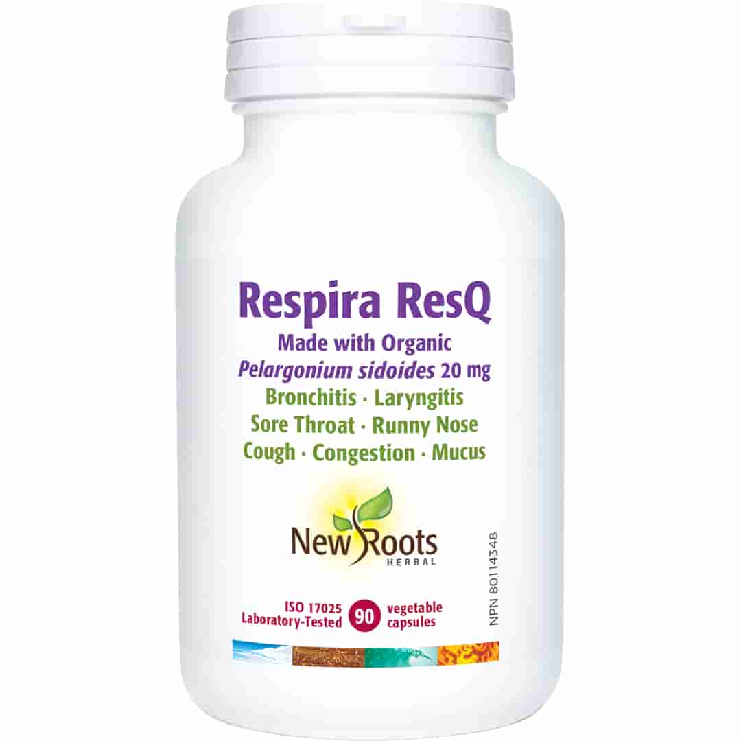 New Roots Herbal - Respira ResQ Pelargonium Sidoides 20mg 90caps NR