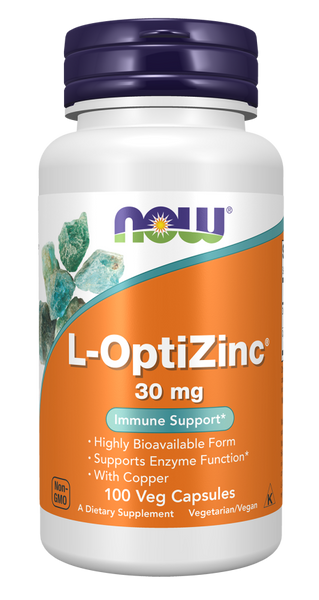 NOW - L-OptiZinc 30mg Copper