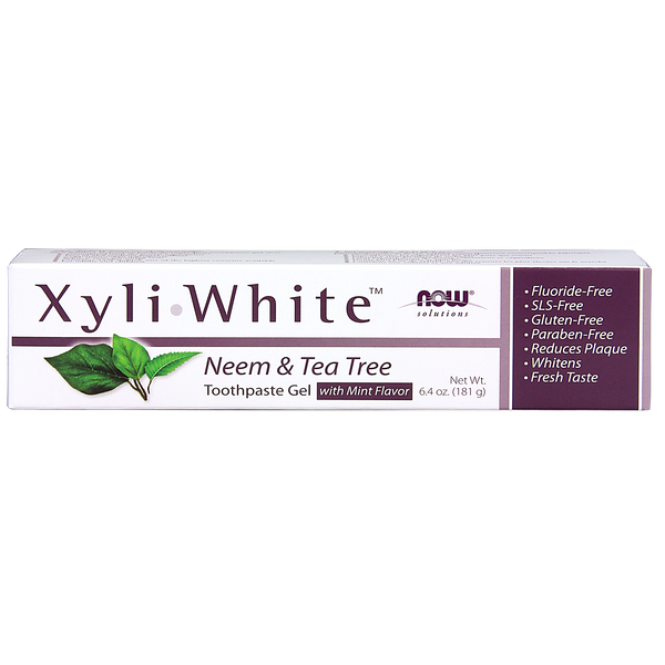 NOW - Xyli-White Neem & Tea Tree Toothpaste Gel - Mint