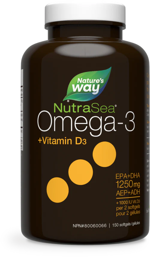 Nature's Way - NutraSea+D Omega-3 Liquid Gels - Fresh Mint Flavour