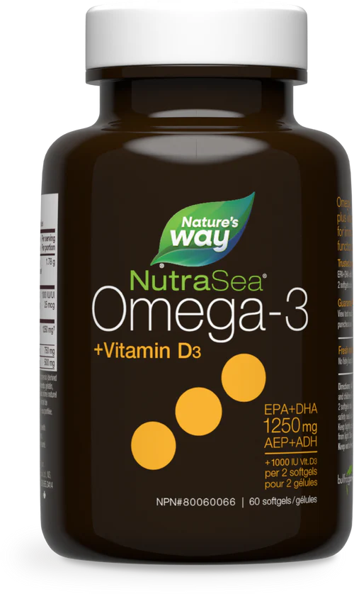 Nature's Way - NutraSea+D Omega-3 Liquid Gels - Fresh Mint Flavour