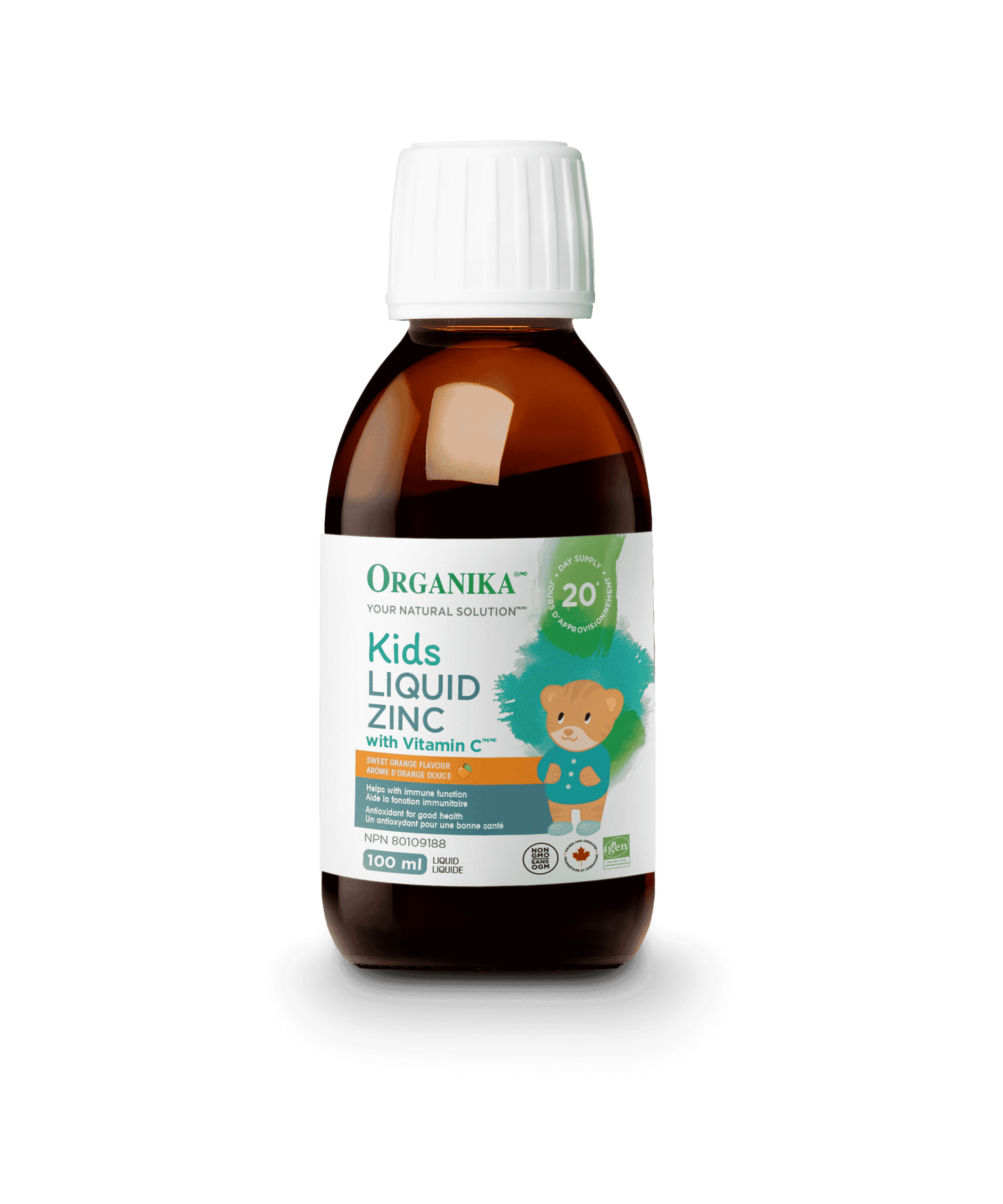Organika - Kids Liquid Zinc with Vitamin C - Sweet Orange