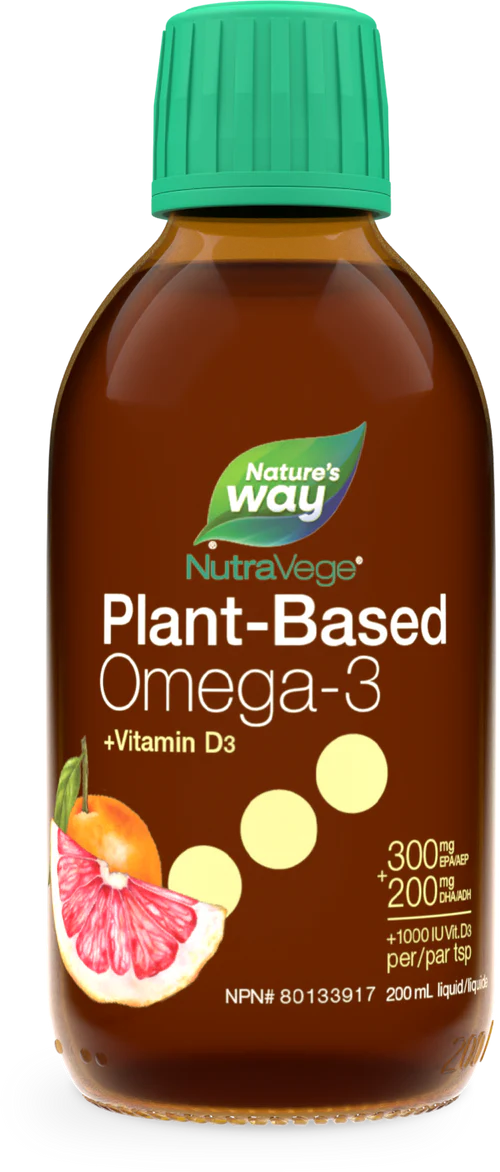 Nature's Way - NutraVege + D Omega-3 Plant Based Grapefruit Tangerine