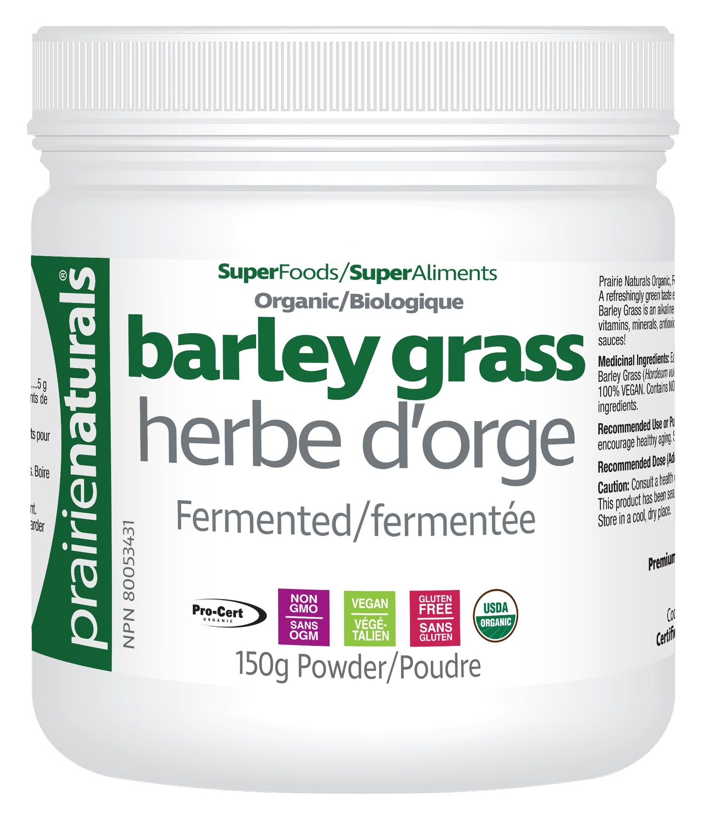 Prairie Naturals - Fermented Barley Grass