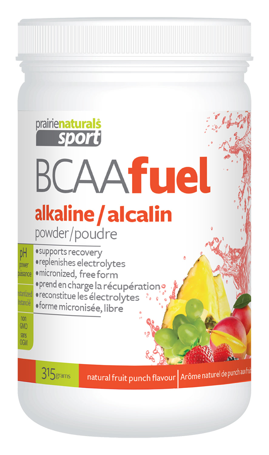 Prairie Naturals Sport - BCAA Fuel - Natural Fruit Punch Flavour
