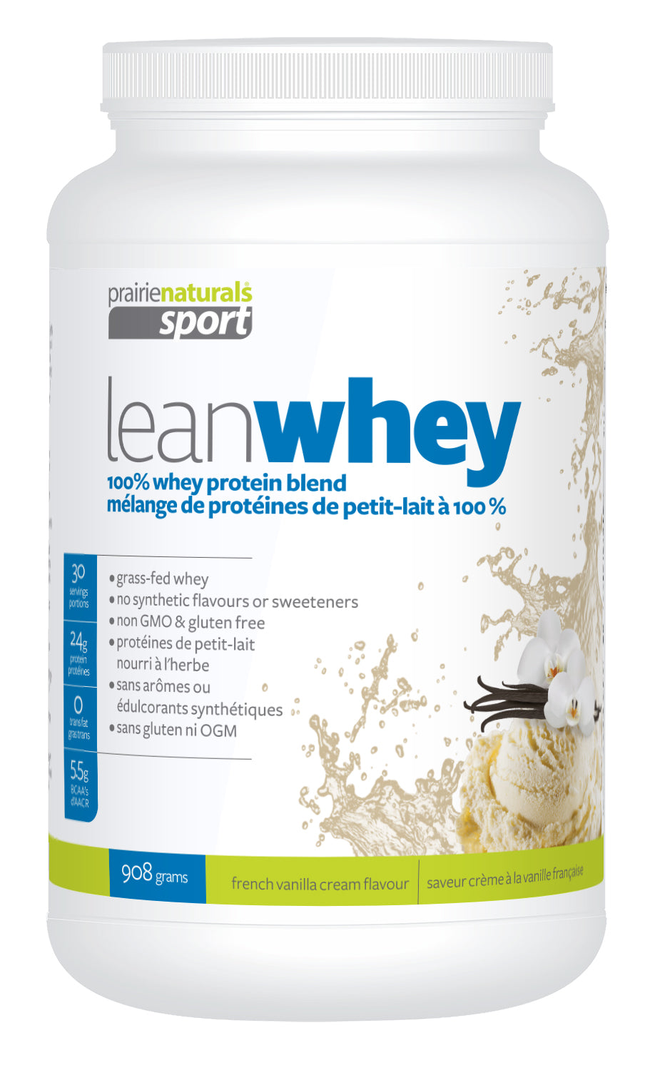 Prairie Naturals Sport - Lean Whey - French Vanilla Cream Flavour