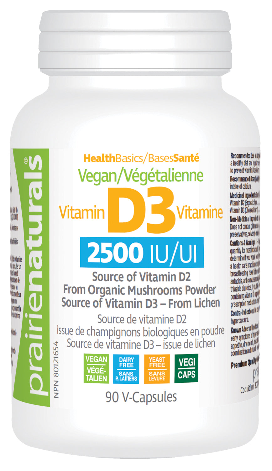 Prairie Naturals - Vegan Vitamin D3 - 2500 IU