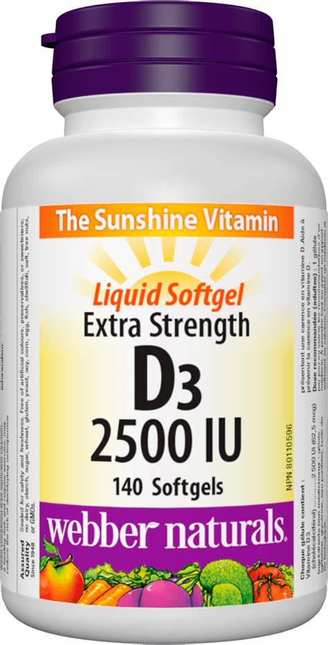 Webber Naturals - EXTRA STRENGTH D3 - 2500 IU