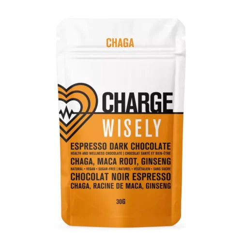 Wisely Wellness - Charge Espresso Dark Chocolate Chaga Maca Ginseng