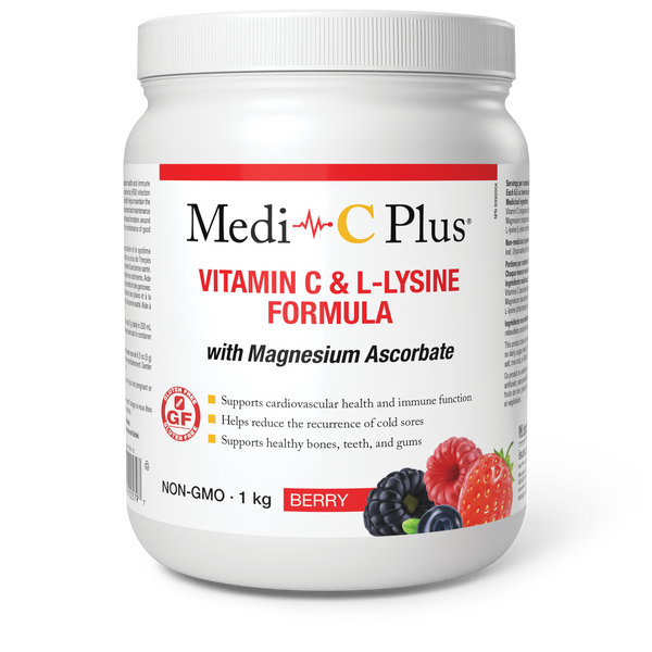 Thumbnail of Medi-C Plus - Vitamin C & L-Lysine Formula w/Magnesium Ascorbate Berry Flavour