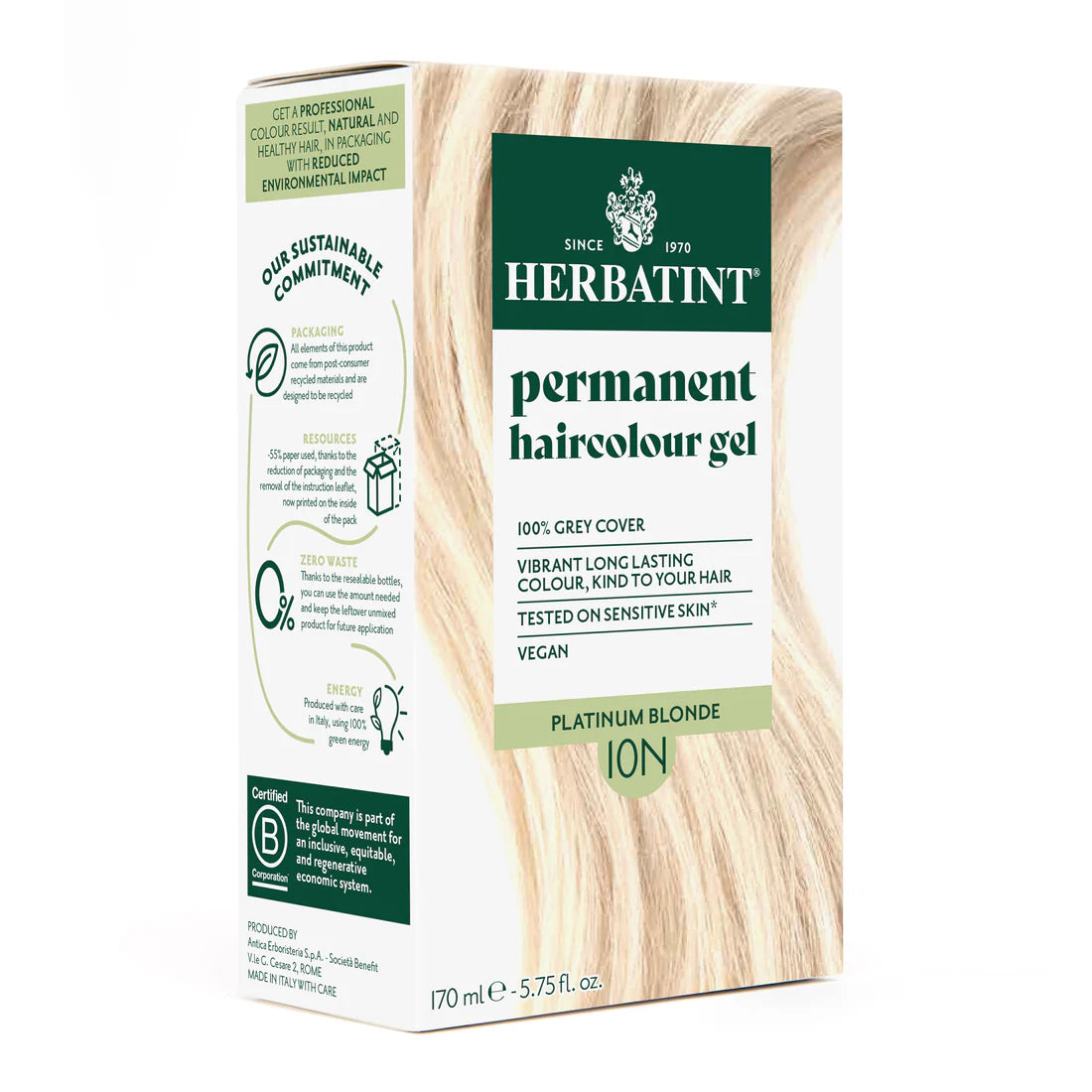 Herbatint - Permanent Hair Colour 10N Platinum Blonde