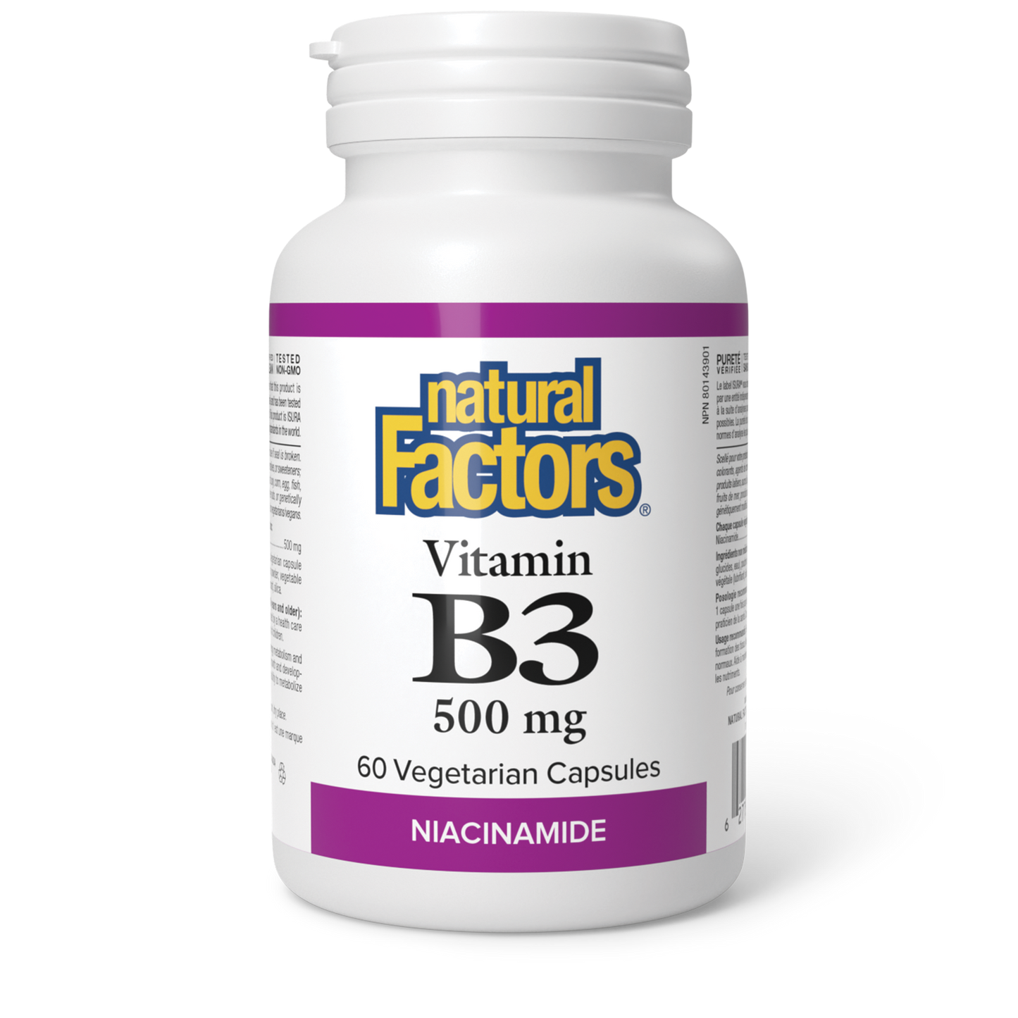Natural Factors - Vitamin B3 Niacinamide - 500 mg