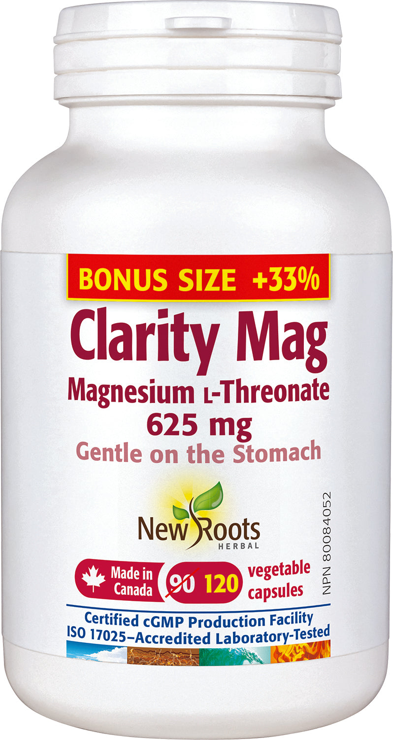 New Roots Herbal - Clarity Mag Magnesium L-Threonate - Bonus