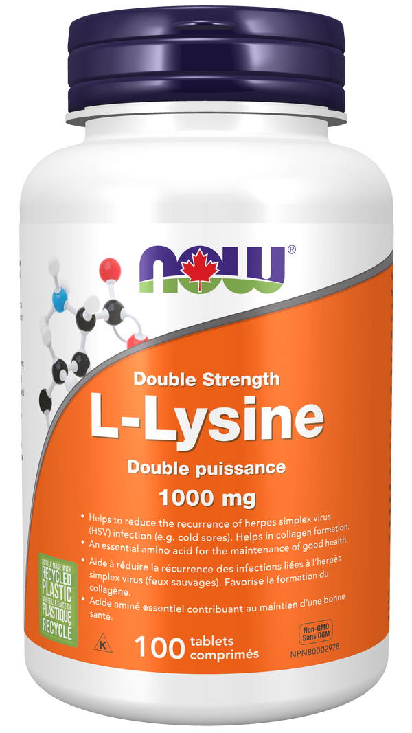 NOW - Double Strength L-Lysine - 1000 mg