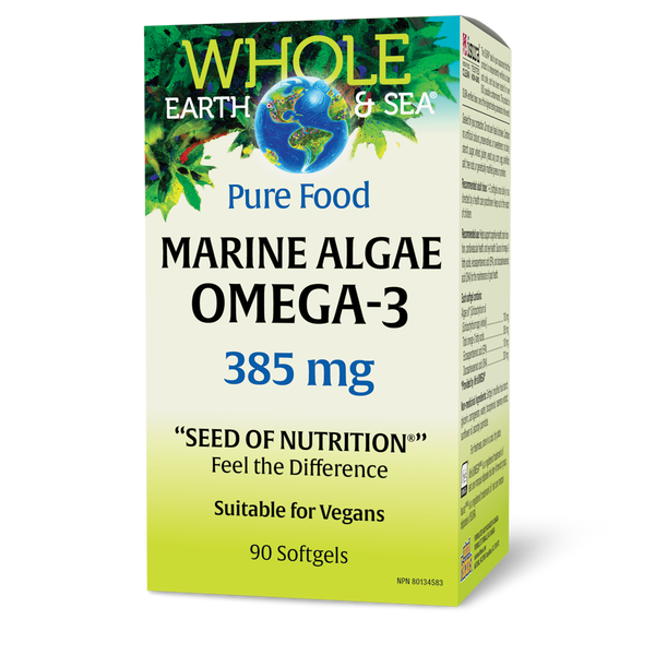 Natural Factors - Whole Earth & Sea Marine Algae Omega-3