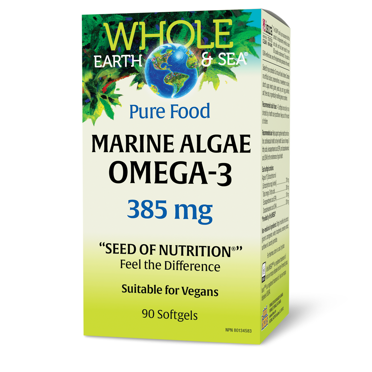 Natural Factors - Whole Earth & Sea Marine Algae Omega-3