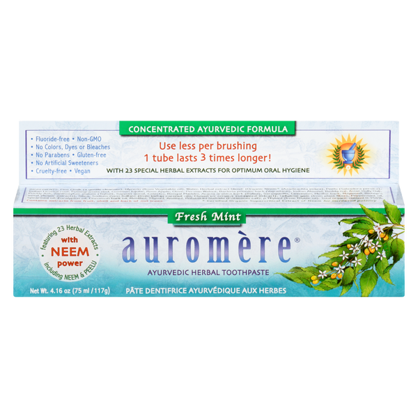 Auromere - Ayurvedic Herbal Toothpaste Fresh Mint Flavour