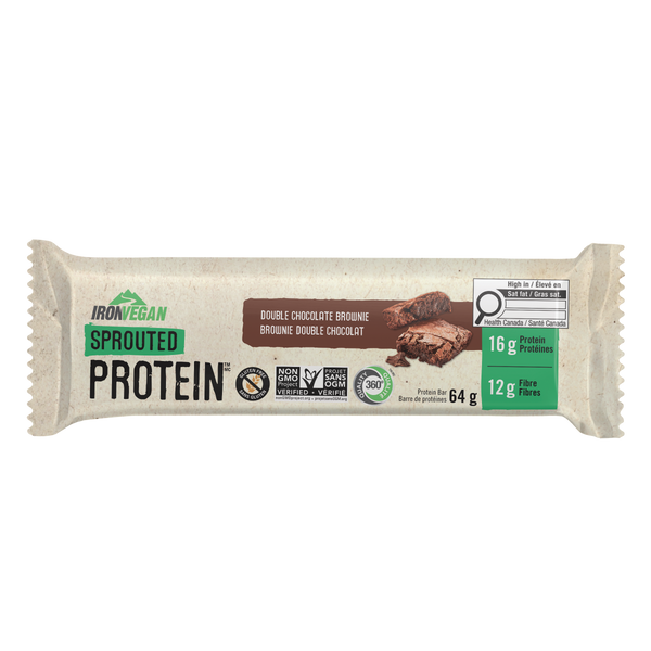 Iron Vegan - Sprouted Protein Bar Double Chocolate Brownie