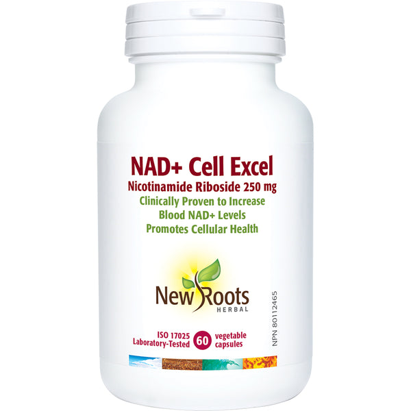 New Roots Herbal - NAD+ Cell Excell Nicotinamide Riboside 250mg 60caps NR