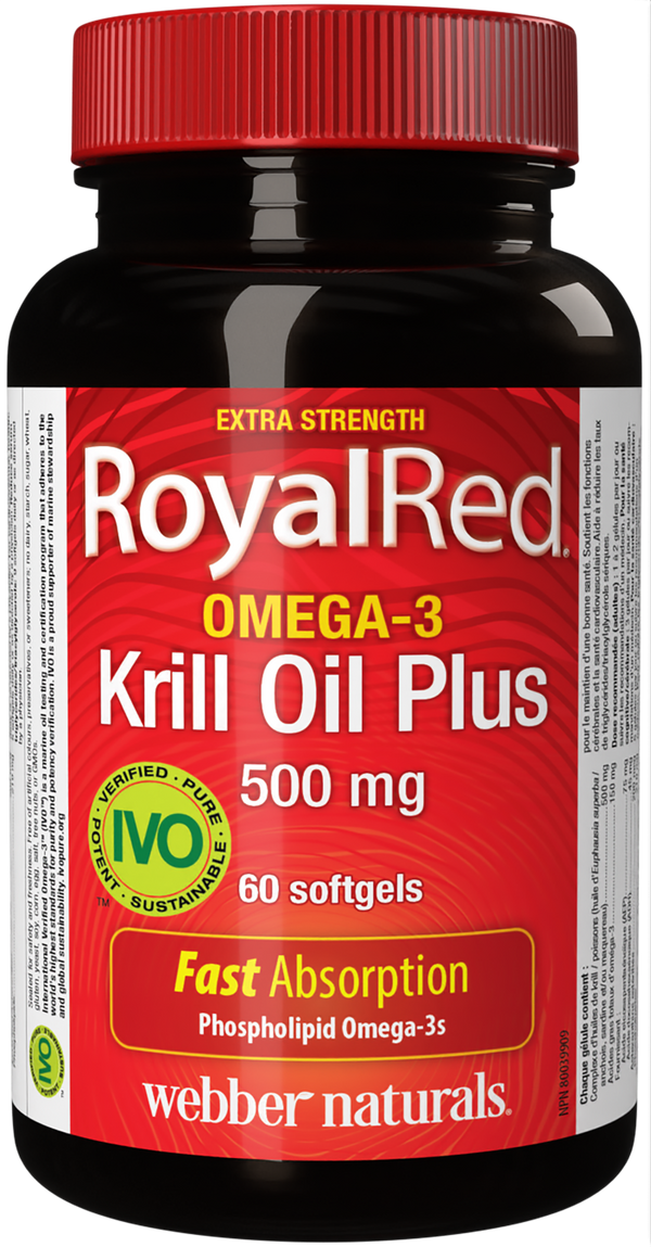 Webber Naturals - RoyalRed Omega-3 Krill Oil Plus 500mg